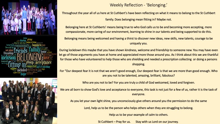 Image of Weekly Reflection - 'Belonging'