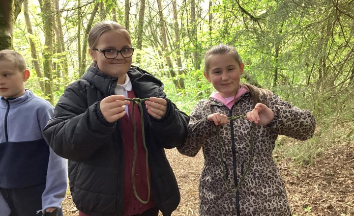 Year 5 pupils learning outdoor skills at Hamsterley Forest