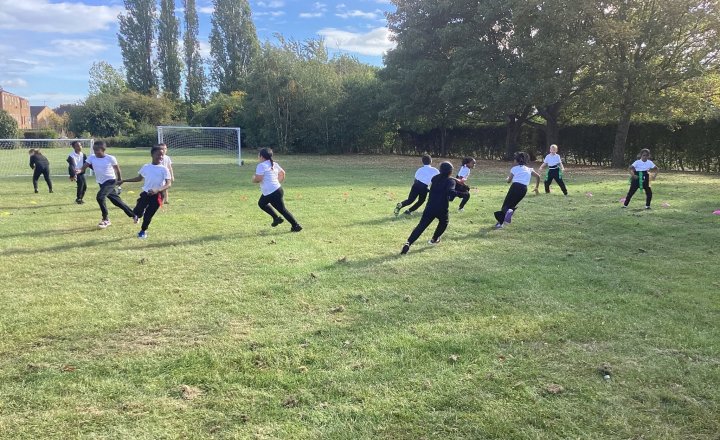 Image of Year 4 Develop Tag Rugby Skills at St Cuthbert's Catholic Primary School
