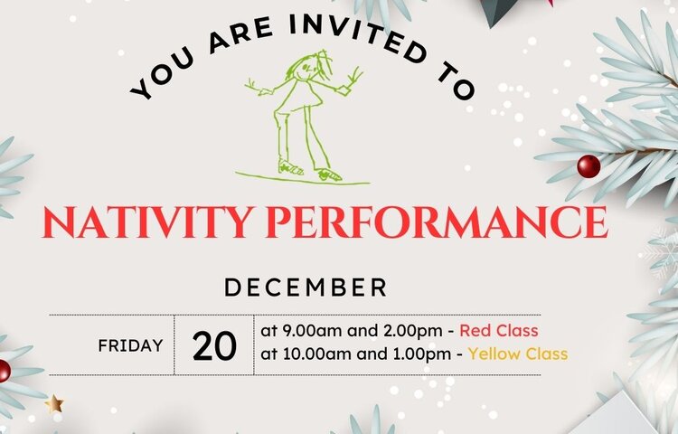 Image of Nativity performance - Red and Yellow class