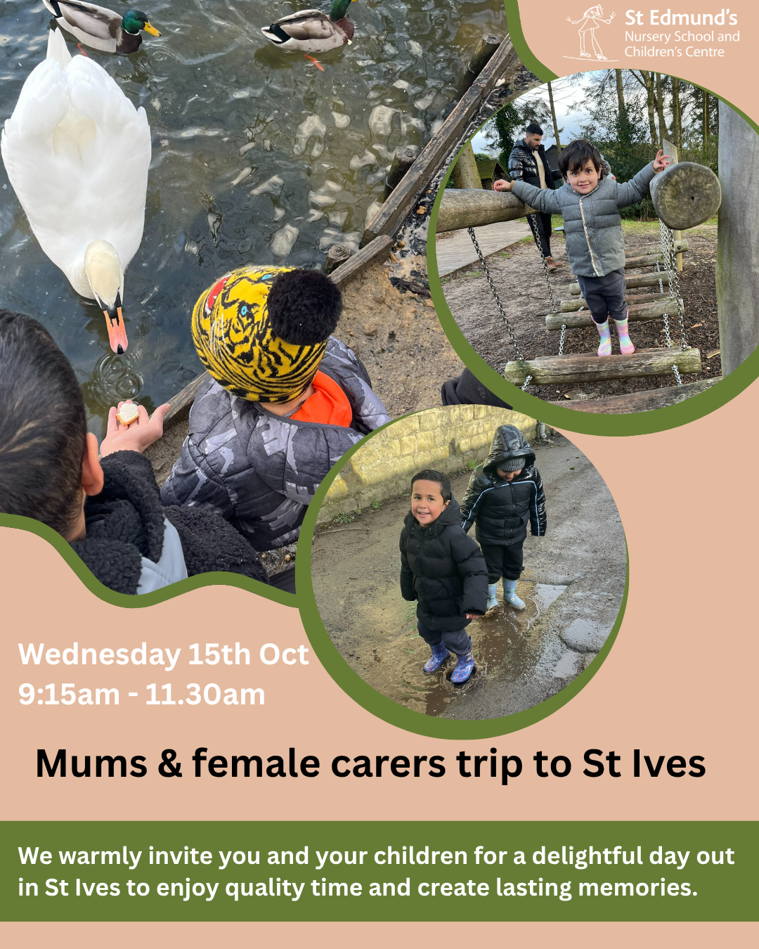 Image of Mums & female carers trip to St Ives park 