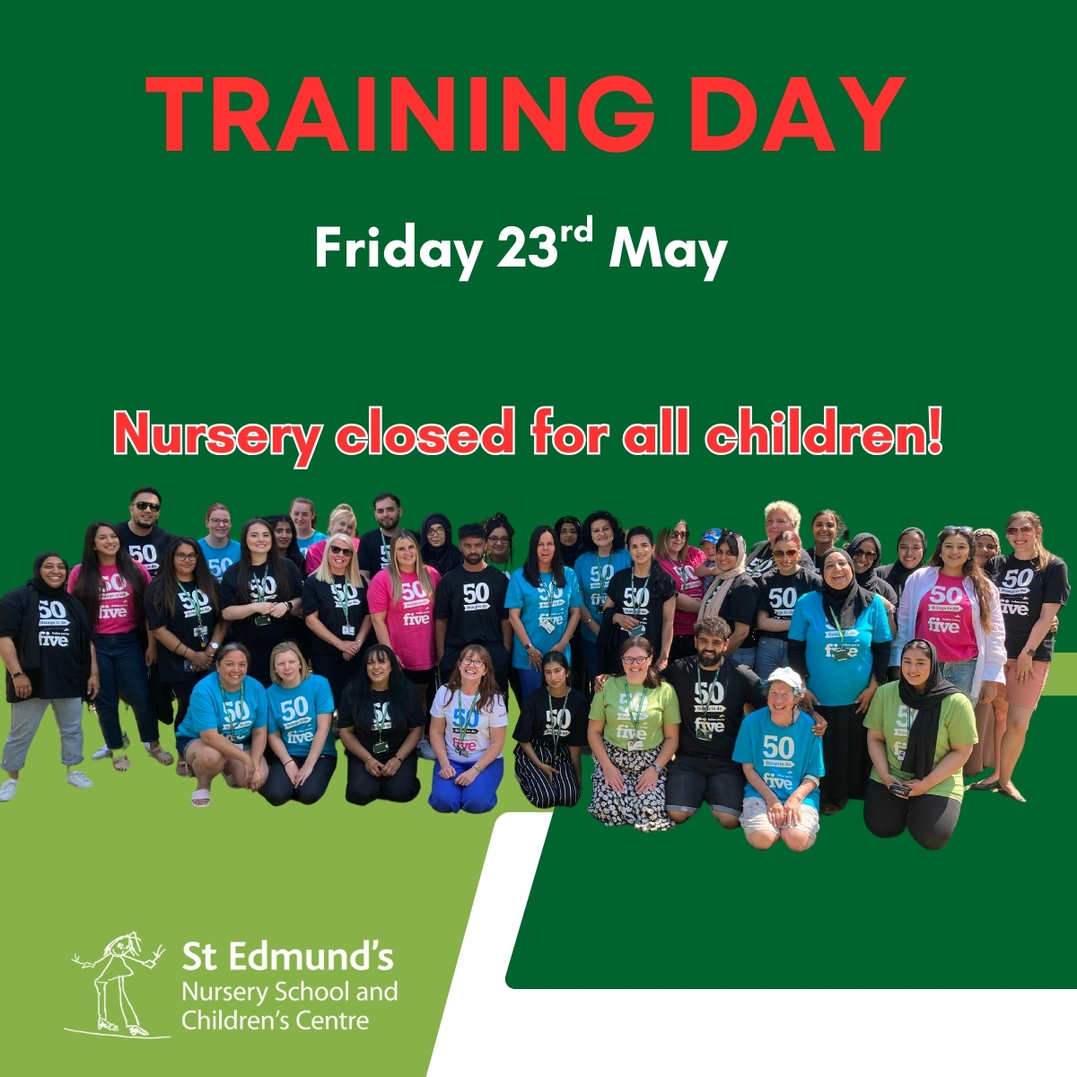 Image of Training Day - nursery closed for all children!