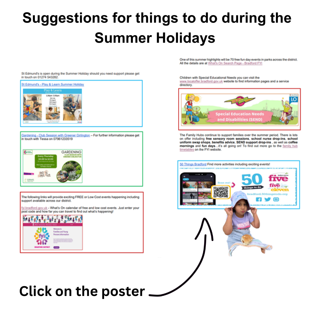 Image of Suggestions for things to do during the Summer Holidays