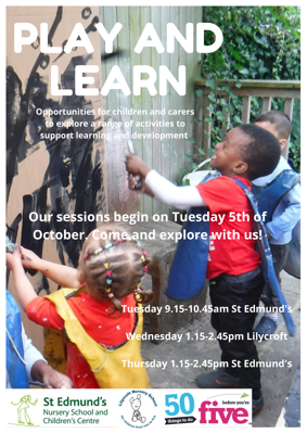 Image of Play and Learn Restarting from19th September