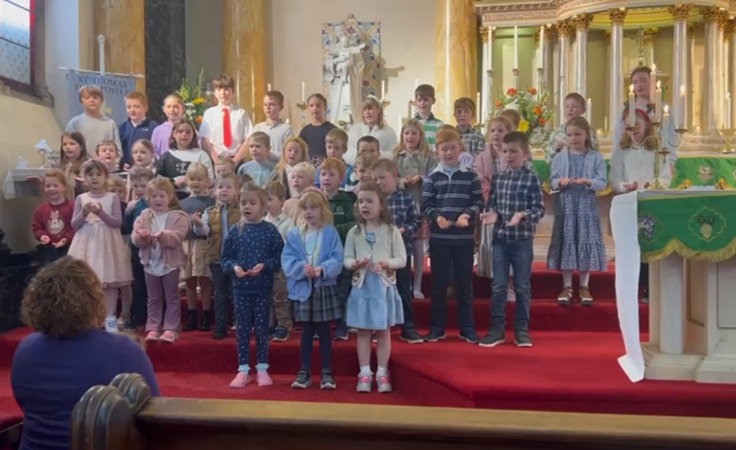 Image of The children, parishes and Archbishop! 