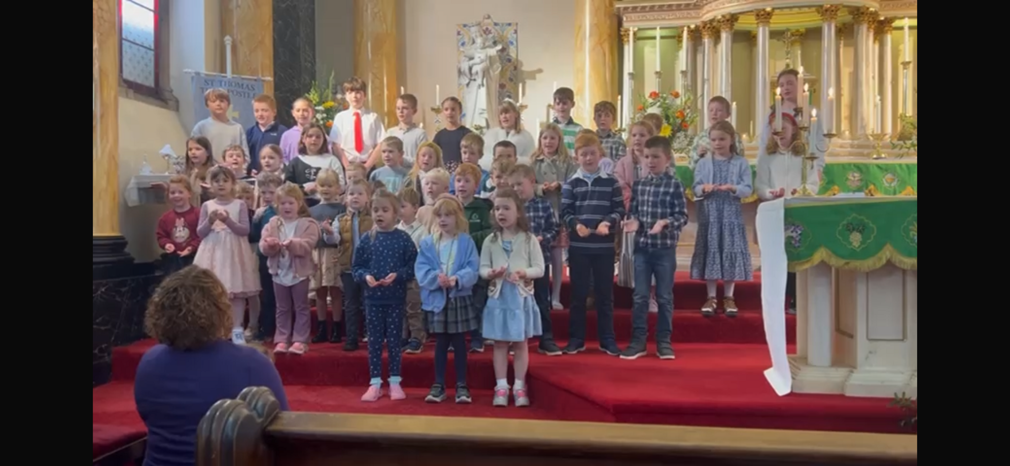 Image of The children, parishes and Archbishop! 