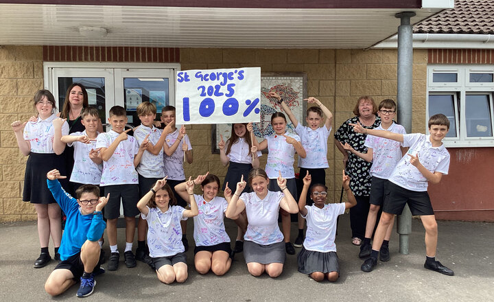 Image of St George's achieves a pass rate of 100% in Reading, Writing and Maths