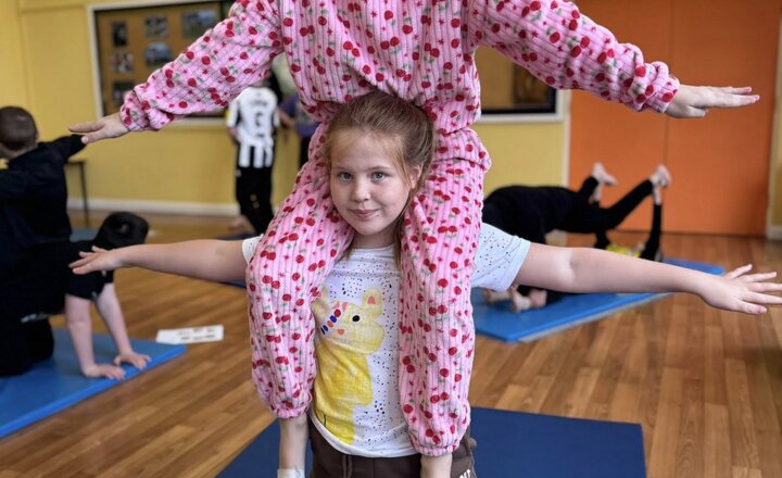 Image of Class 3 have been exploring balances in gymnastics