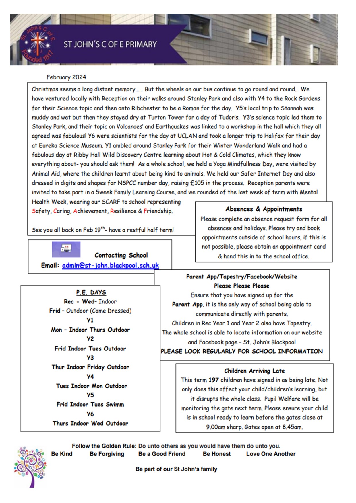 Image of St. John's February Newsletter 