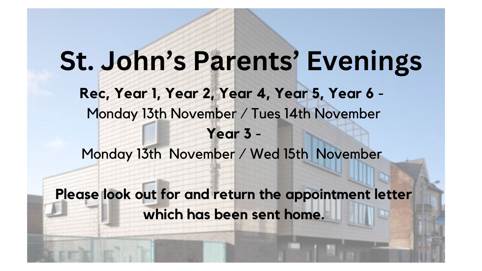 Image of Parents' Evening - November 2023