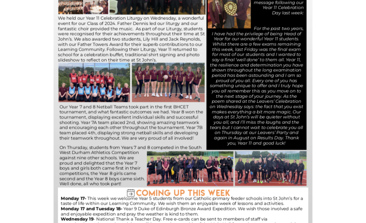 Image of St John's Weekly News - 17 June 2024