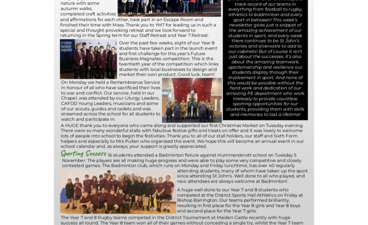 Image of St John's Weekly News - 18 November 2024