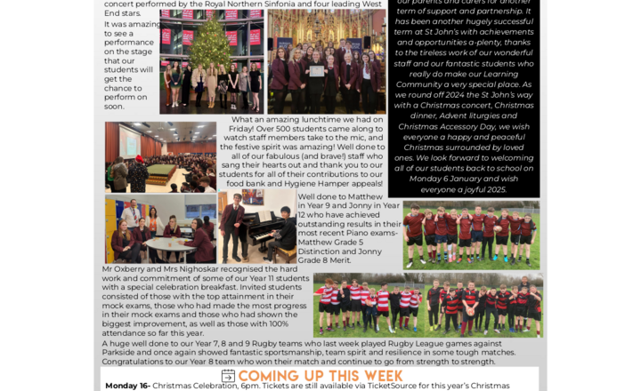 Image of St John's Weekly News - 16 December 2024