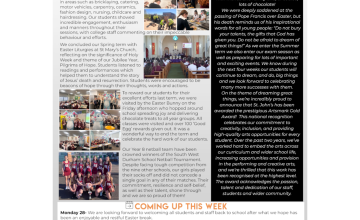 Image of St John's Weekly News - 28 April 2025