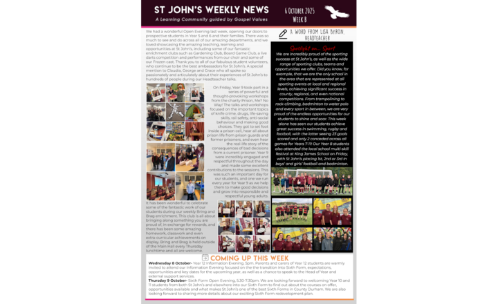 Image of St John's Weekly News - 6 October 2025