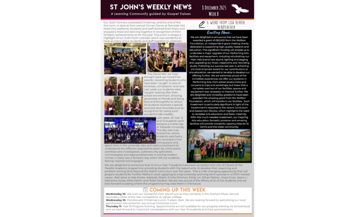 Image of St John's Weekly News - 8 December 2025