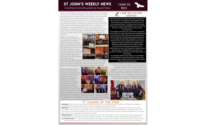 Image of St John's Weekly News - 5 January 2026