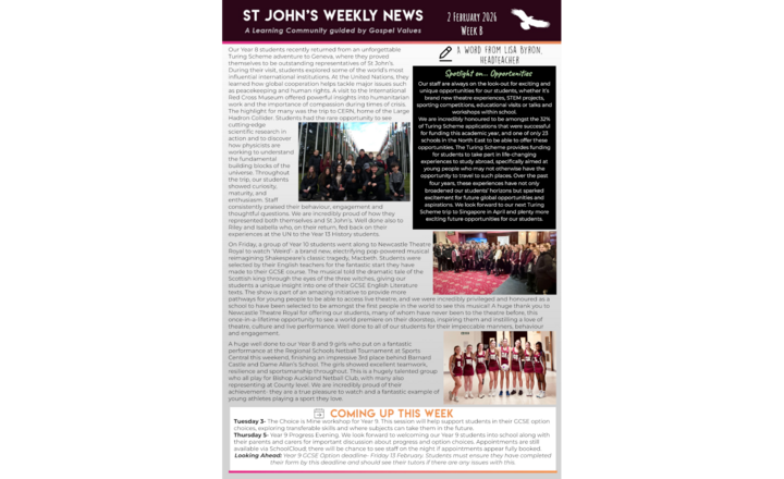 Image of St John's Weekly News - 2 February 2026