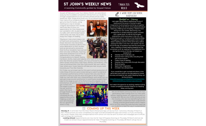 Image of St John's Weekly News - 9 March 2026