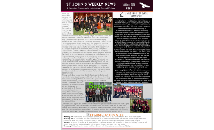 Image of St John's Weekly News - 30 March 2026