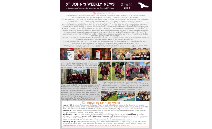 Image of St John's Weekly News - 29 June 2026