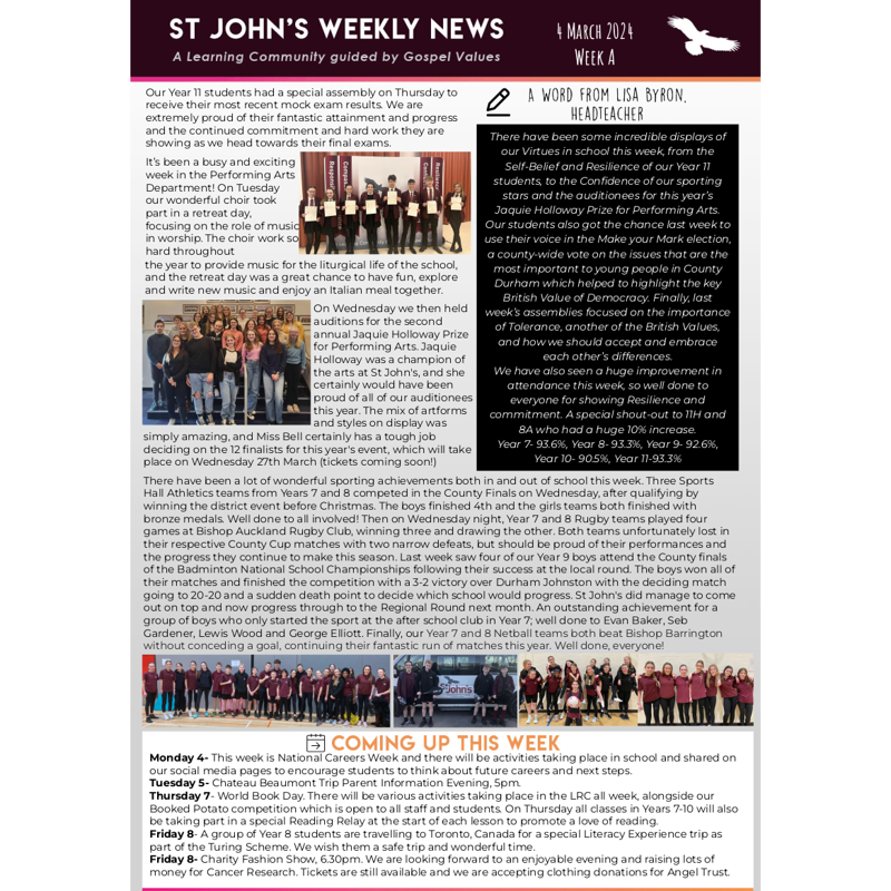 Image of St John's Weekly News - 4 March 2024