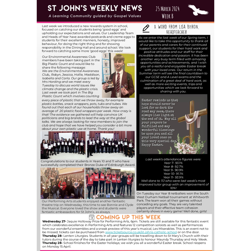 Image of St John's Weekly News - 25 March 2024