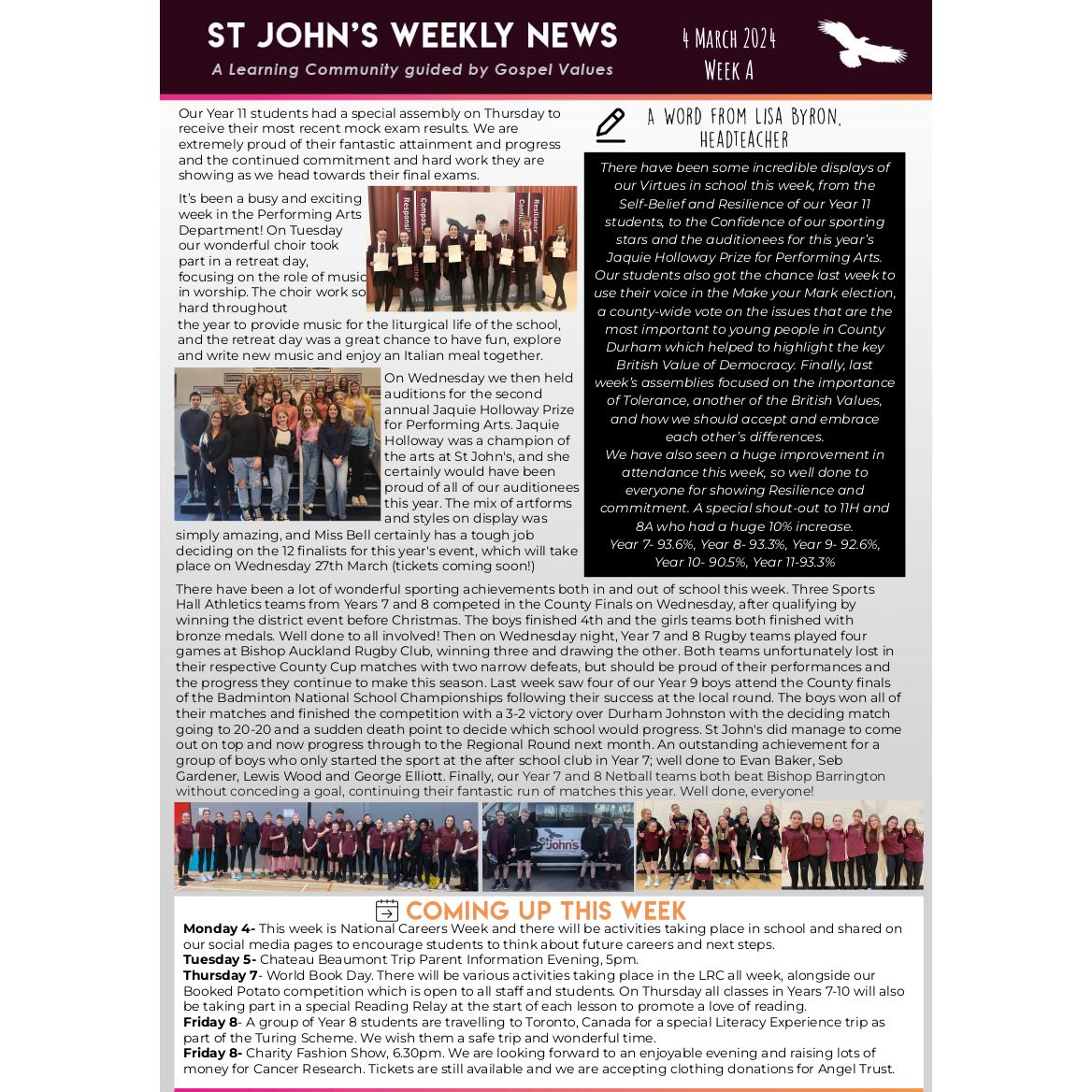 Image of St John's Weekly News - 4 March 2024