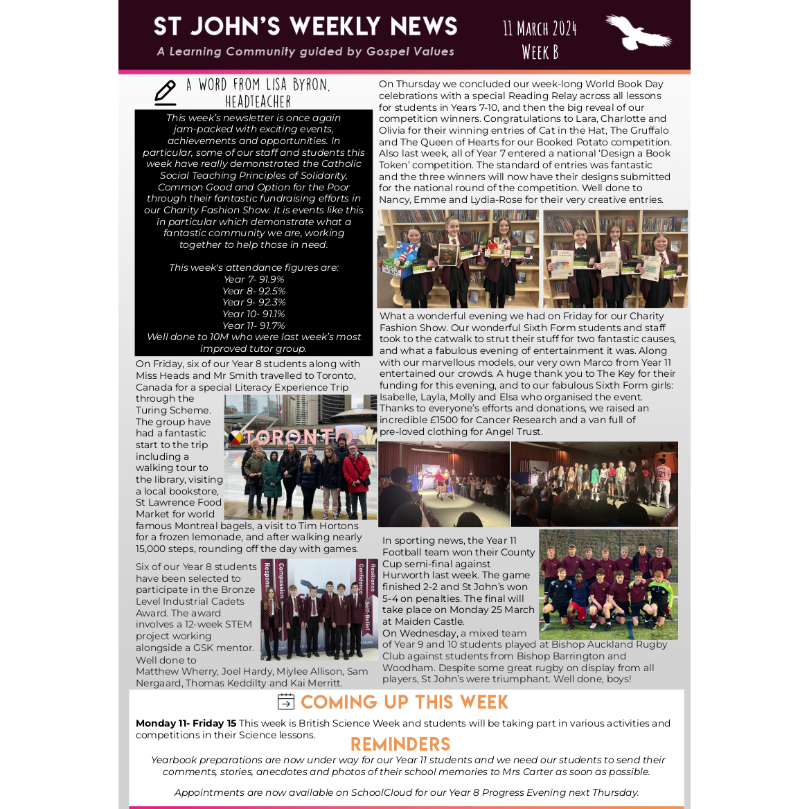 Image of St John's Weekly News - 11 March 2024