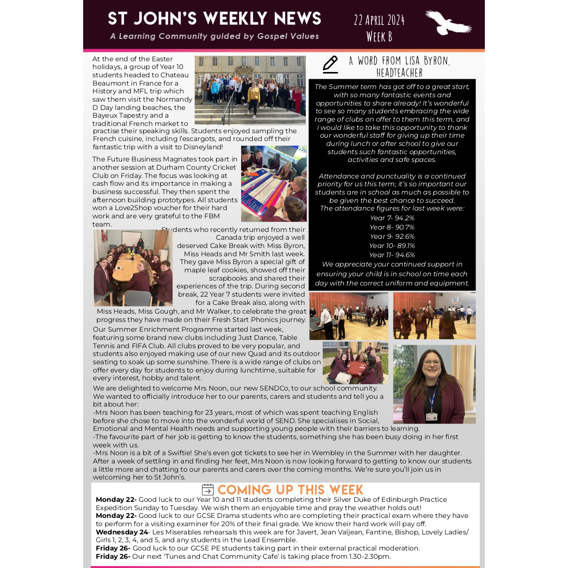 Image of St John's Weekly News - 22 April 2024