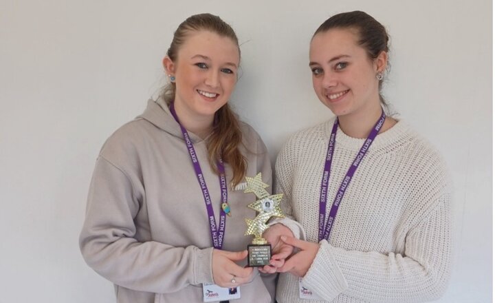 Team Volunteering Award Caitlin Bell and Lily Atkinson