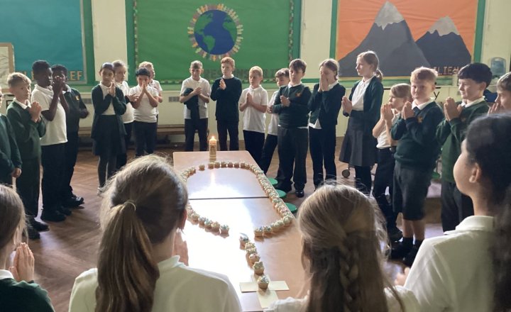 Image of St John the Evangelist Catholic Primary School Celebrates Mary's Birthday with Special Rosary Project