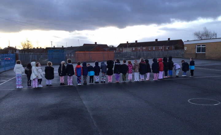 Year 1 children at their school sleepover to showcase their independence skills