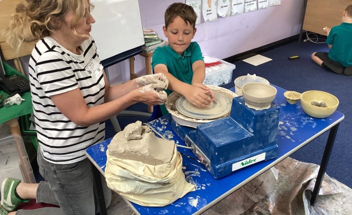 Image of Year 2 Get Creative During Pottery Workshop