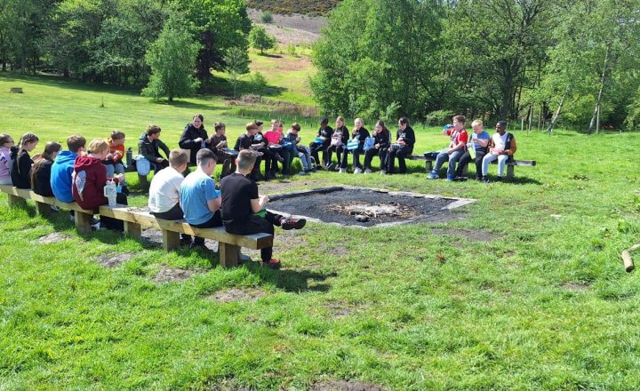 St John Vianney, Year 5 pupils, enjoying their time camping at Pybus