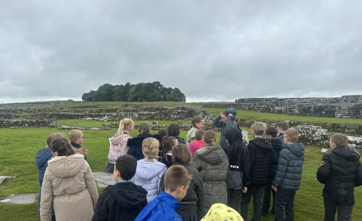 St John Vianney, Year 4 pupils, exploring Hadrian's Wall on an educational visit