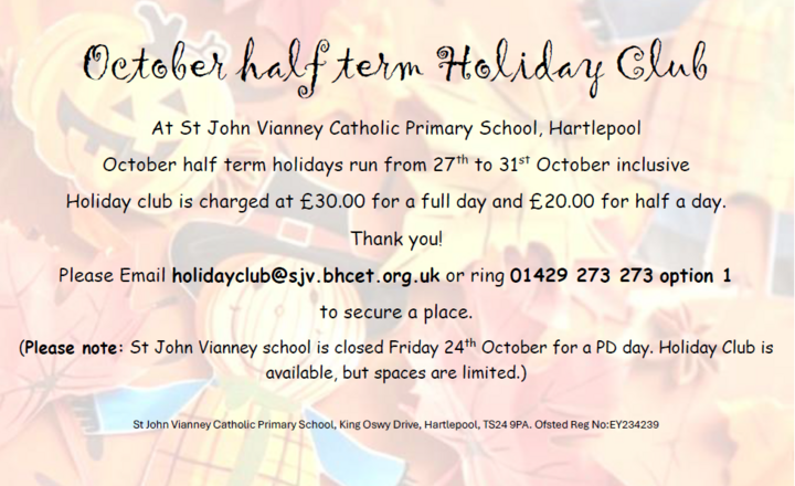Image of October Half Term Holiday Club
