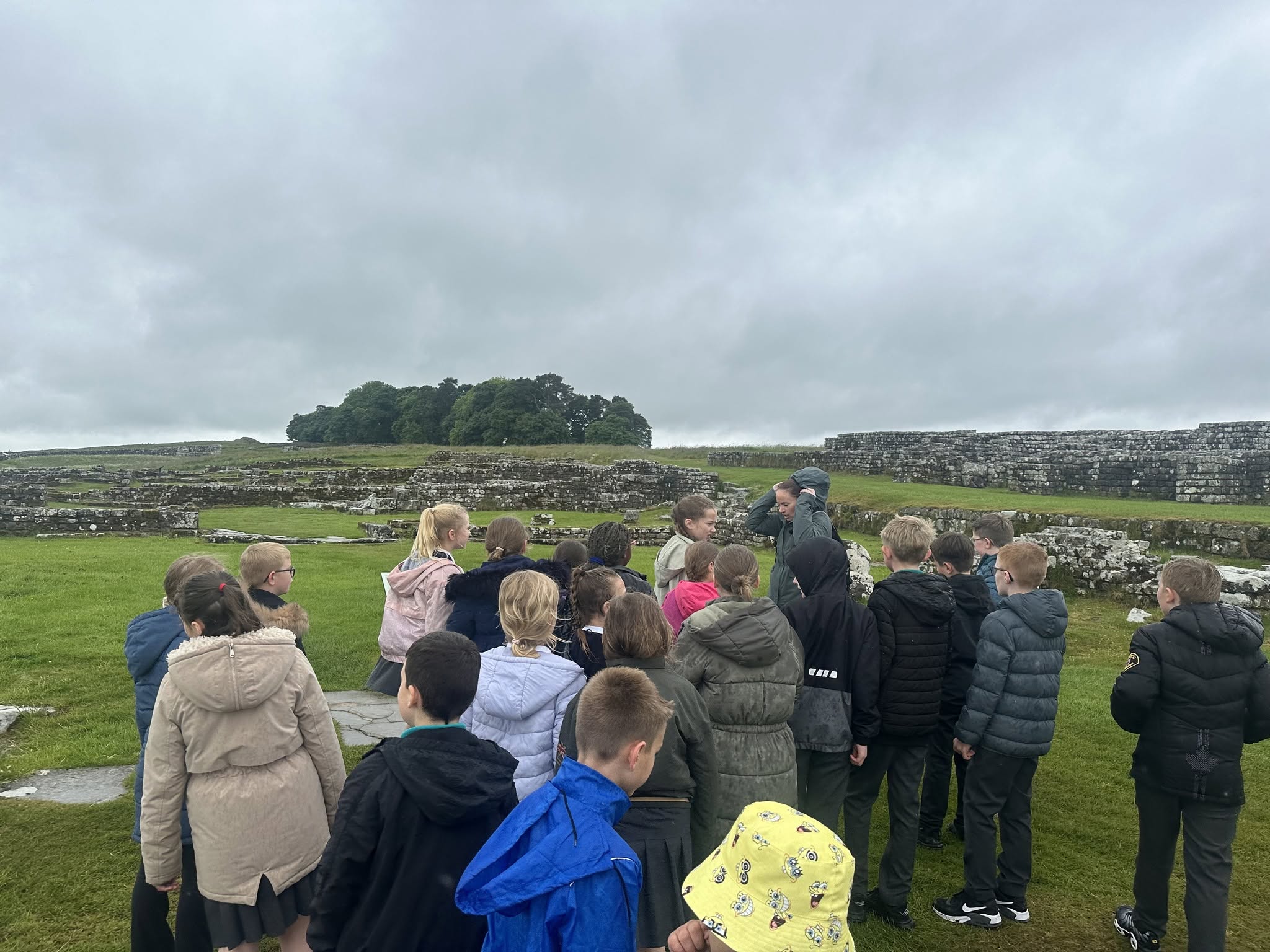 St John Vianney, Year 4 pupils, exploring Hadrian's Wall on an educational visit