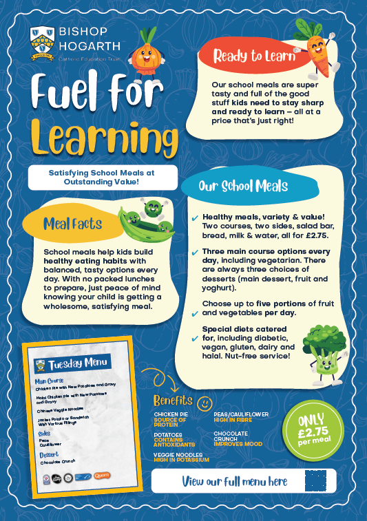 Image of Bishop Hogarth School Meals Price Increase