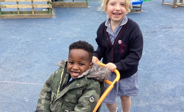 Image of Outdoor Adventures and Creative Play in Reception