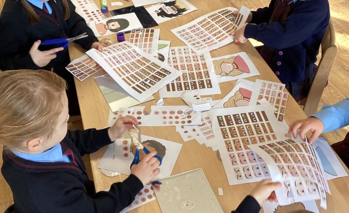 Image of Reception Pupils Explore Facial Features Through Creative Learning