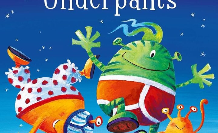 Book cover for the "Aliens Love Underpants"