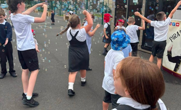 Image of Pirate Bubble Dance Party Brings Lunchtime Fun to St Joseph’s