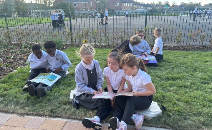 Image of Children Show Pride and Responsibility in New Outdoor Play Areas