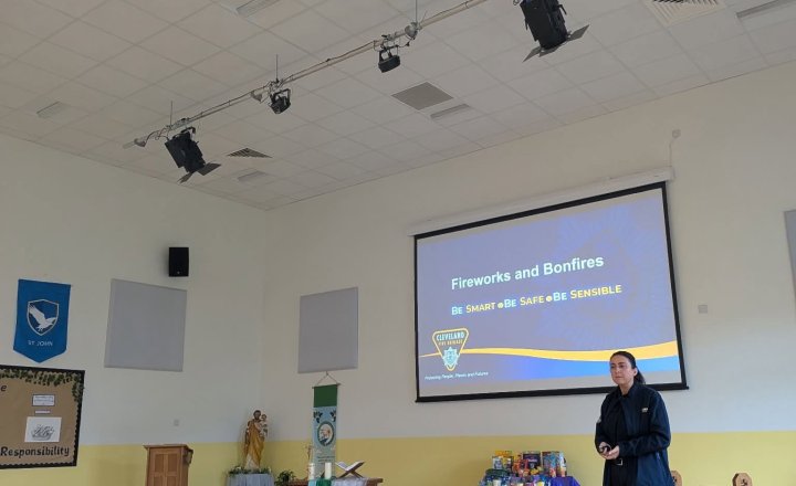 Image of Cleveland Fire Brigade Delivers Important Fire Safety Assembly at St Joseph's Catholic Primary School