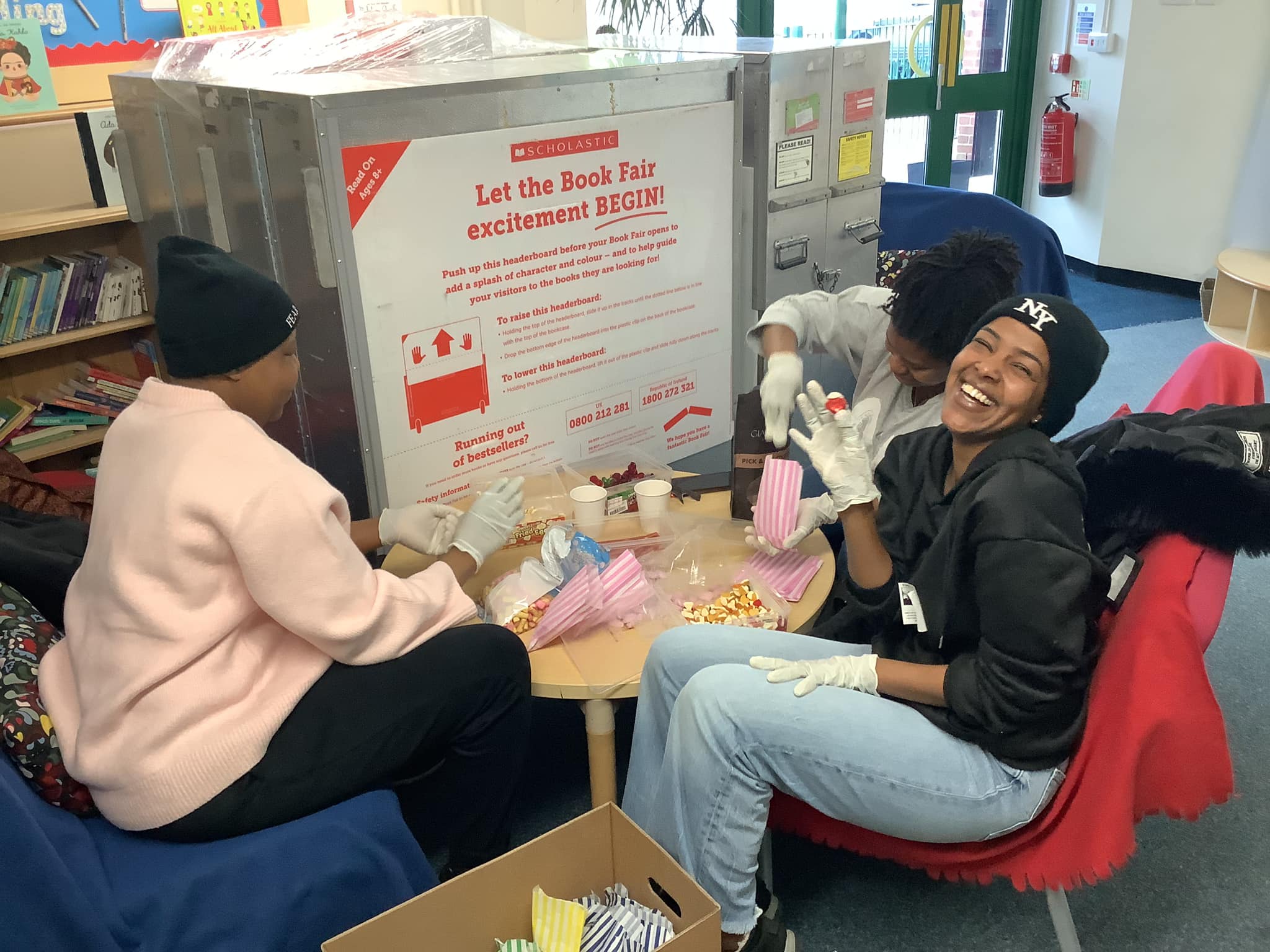 Parent volunteers helping the school with their upcoming Valentine's Disco