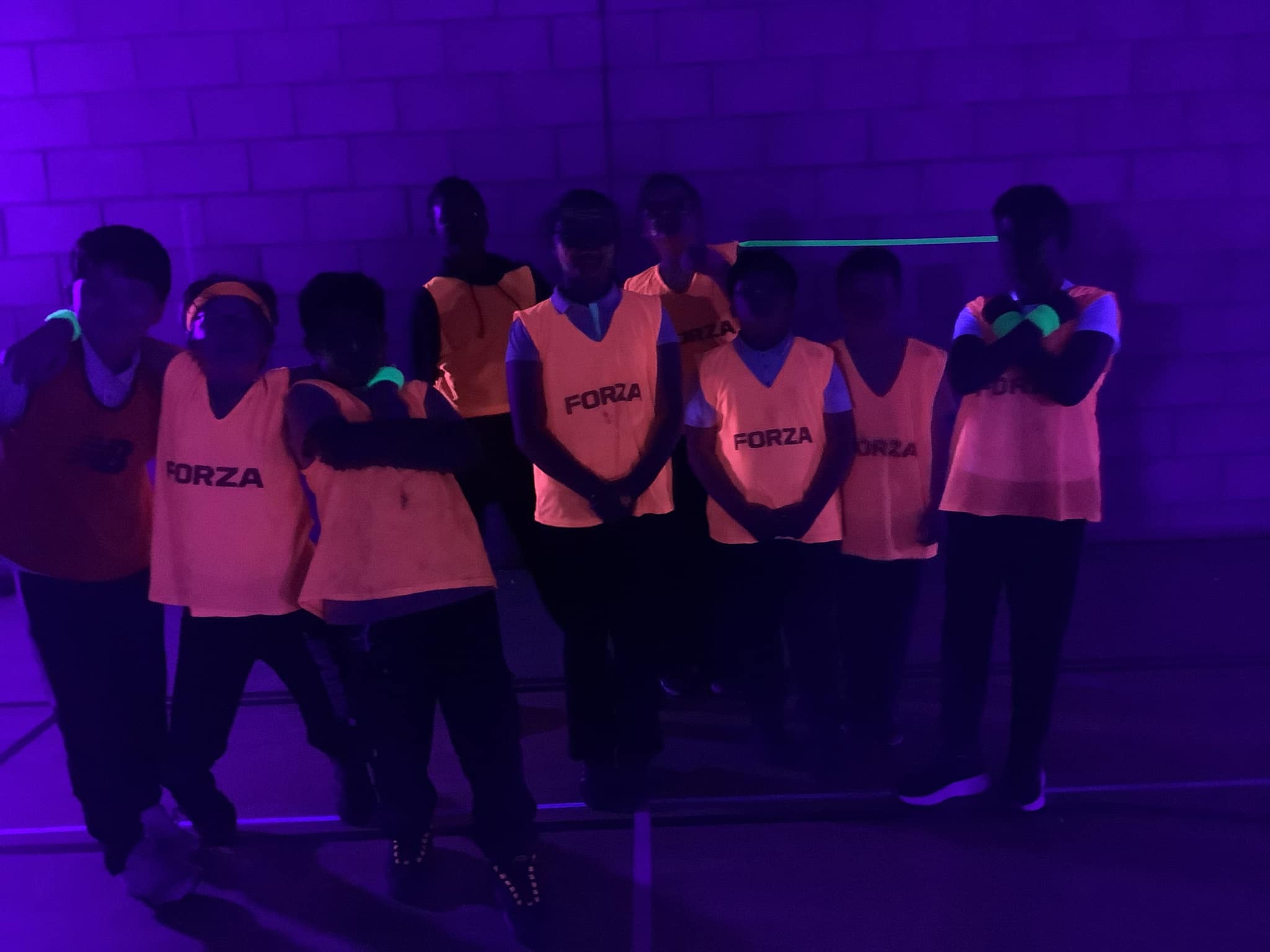 Image of Glow Dodgeball Fun: Year 6 Shine at Sports Event