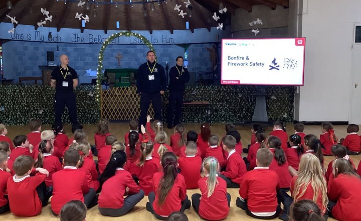 Image of Firework Safety Assembly with the Fire Service at St Joseph's Catholic Primary School