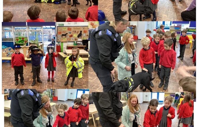 Image of Police dog visit to Reception