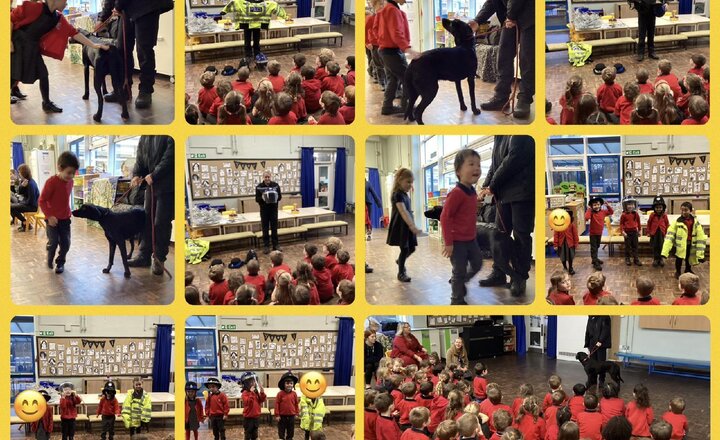 Image of Reception visit from Police dog Jet!